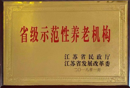 公司被評為省級示范性養(yǎng)老機構(gòu)